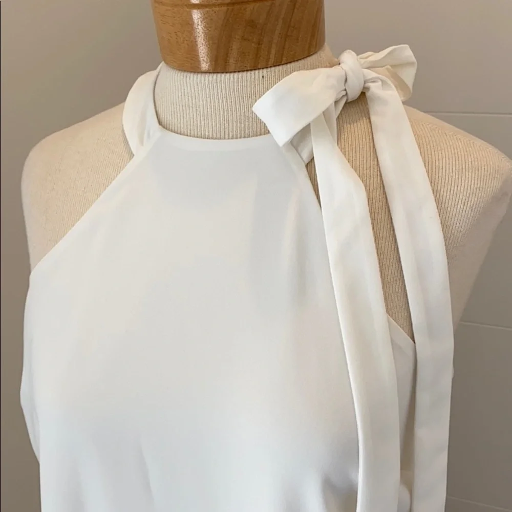 Guess Halter Bow Tie Dress off white small